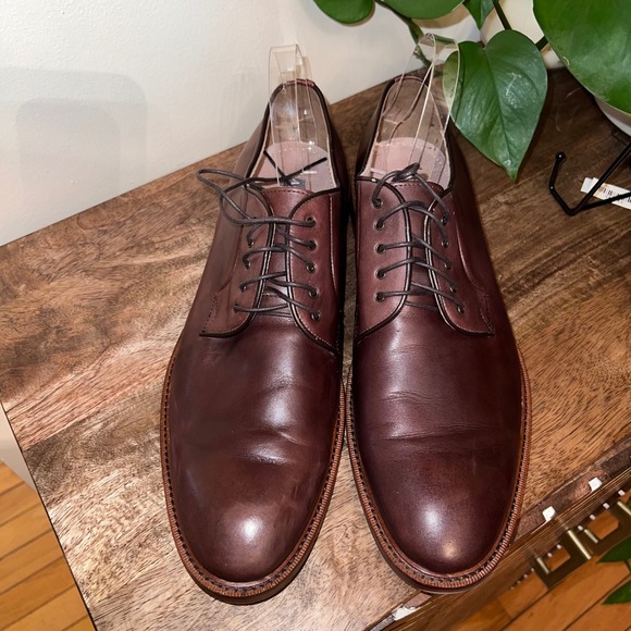 Aston Grey Collection Barry Mens Brown Leather Lace Up Dress Shoes Size 11 - Picture 8 of 10
